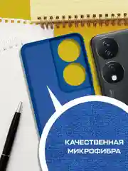 Чехол-накладка Krutoff Silicone Case для Honor X7b синий