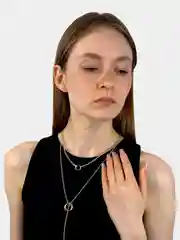 Золотой цепочка на Новый год двойная