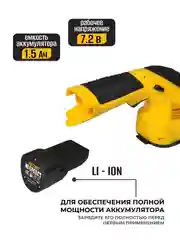 Кусторез, ножницы, аккумуляторный садовый для кустов, травы, газона Partner for Garden CGS-72