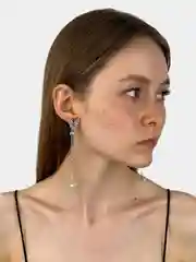Серебряный серьги на Новый год женские гвоздики