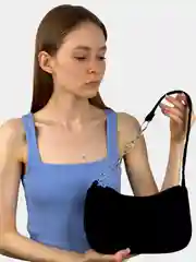 Черный сумка на Новый год женская через плечо