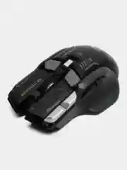 Черный беспроводная игровая бесшумная мышь с RGB подсветкой