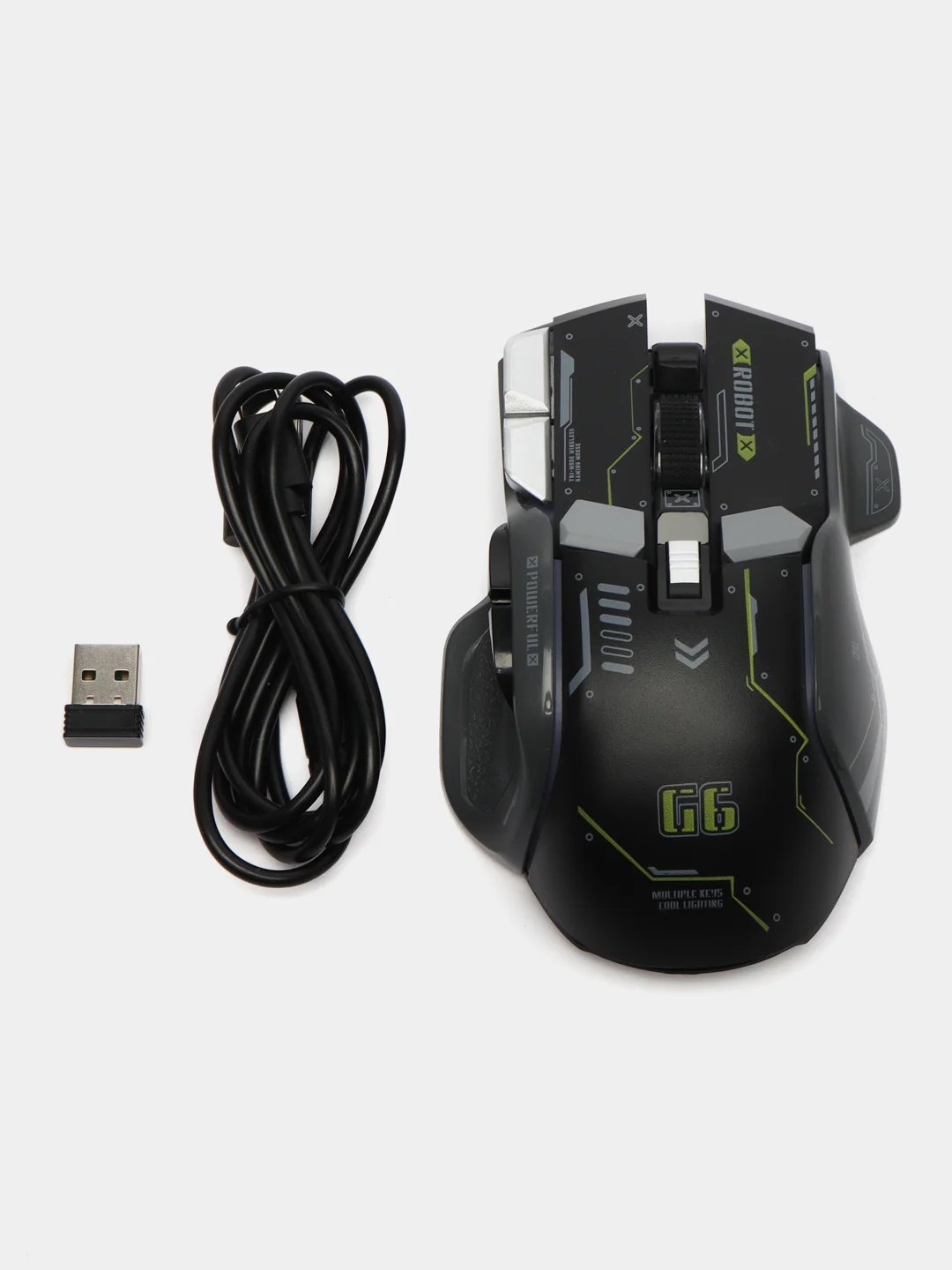 Желтый беспроводная игровая бесшумная мышь с RGB подсветкой