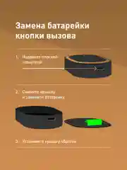 Черный звонок дверной беспроводной на батарейках для входной двери Birdhouse, умный звонок