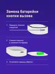 Белый звонок дверной беспроводной на батарейках для входной двери Birdhouse, умный звонок