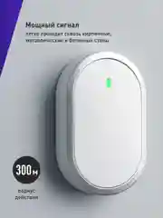 Белый звонок дверной беспроводной на батарейках для входной двери Birdhouse, умный звонок