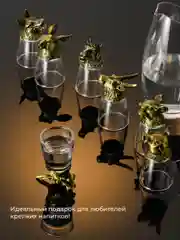 Бронзовый подарочные рюмки перевертыши Your Highball, стопки стеклянные для водки, набор