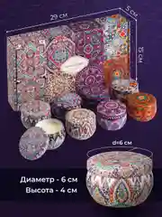 Свечи ароматические в банке Birdhouse, подарочный набор свечей, 8 шт