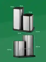 Подставка для ножей и кухонных приборов Shiny Kitchen, металлическая с губками