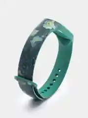 Зеленый ремешок для Xiaomi Mi Band 3/4/5/6/7 с рисунком