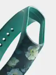 Зеленый ремешок для Xiaomi Mi Band 3/4/5/6/7 с рисунком