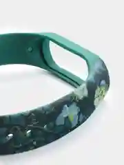 Зеленый ремешок для Xiaomi Mi Band 3/4/5/6/7 с рисунком