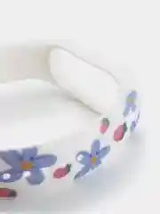 Молочный ремешок для Xiaomi Mi Band 3/4/5/6/7 с рисунком