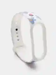 Молочный ремешок для Xiaomi Mi Band 3/4/5/6/7 с рисунком