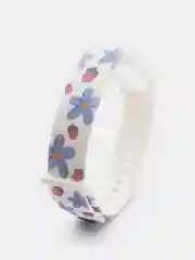 Молочный ремешок для Xiaomi Mi Band 3/4/5/6/7 с рисунком
