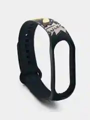 Угольный ремешок для Xiaomi Mi Band 3/4/5/6/7 с рисунком