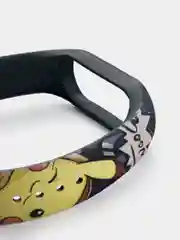 Угольный ремешок для Xiaomi Mi Band 3/4/5/6/7 с рисунком