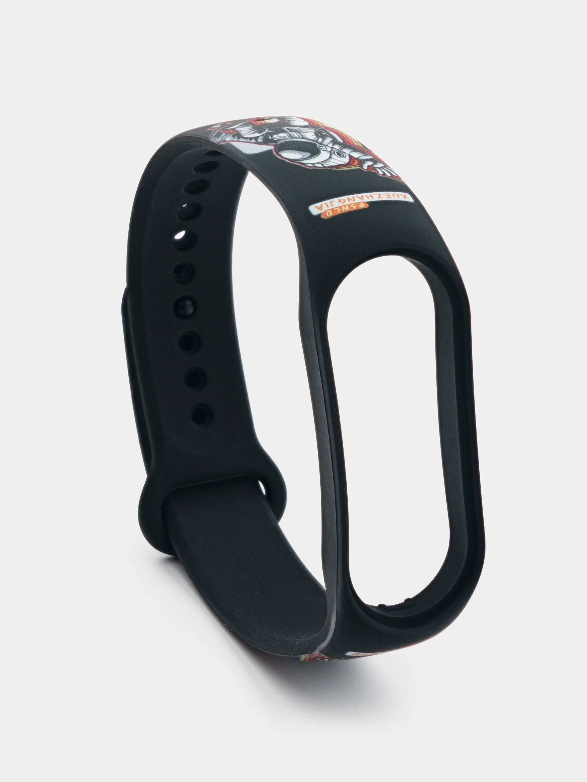 Хром ремешок для Xiaomi Mi Band 3/4/5/6/7 с рисунком