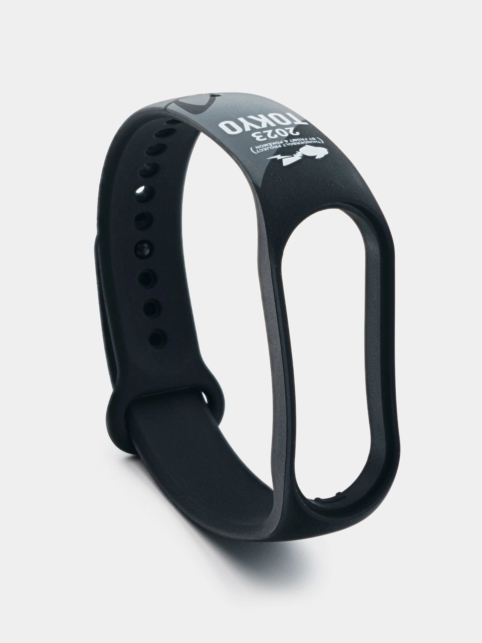 Серый меланж ремешок для Xiaomi Mi Band 3/4/5/6/7 с рисунком