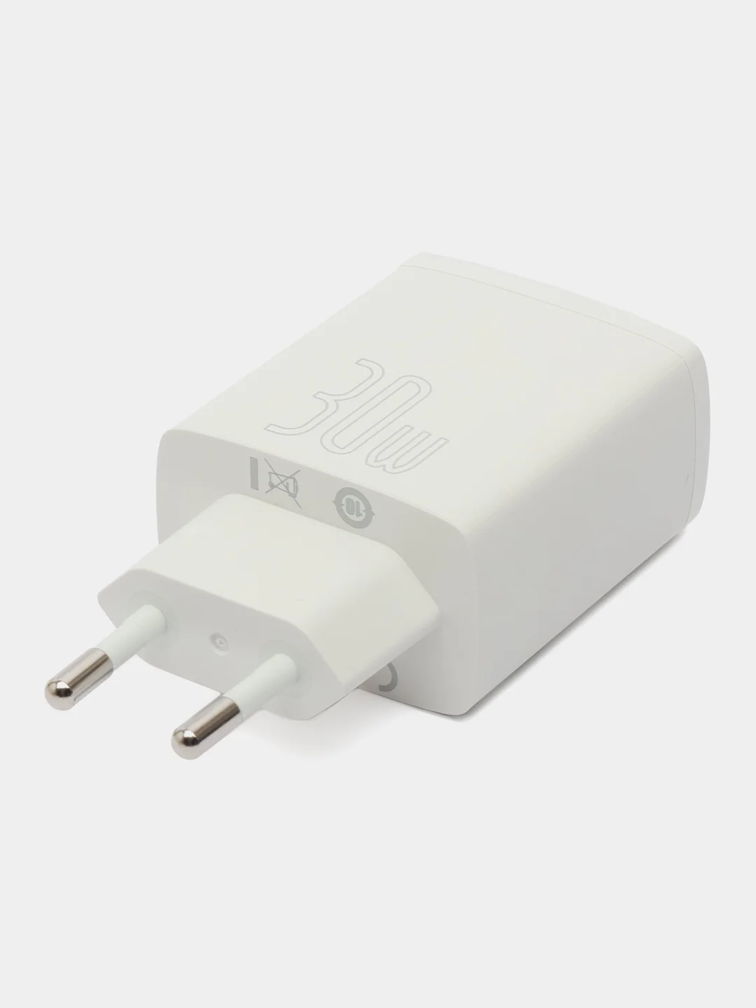Белый сетевое зарядное устройство Baseus CCXJ 30W 2 USB + 1 Type-C