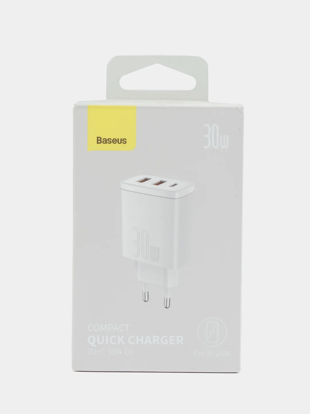 Белый сетевое зарядное устройство Baseus CCXJ 30W 2 USB + 1 Type-C