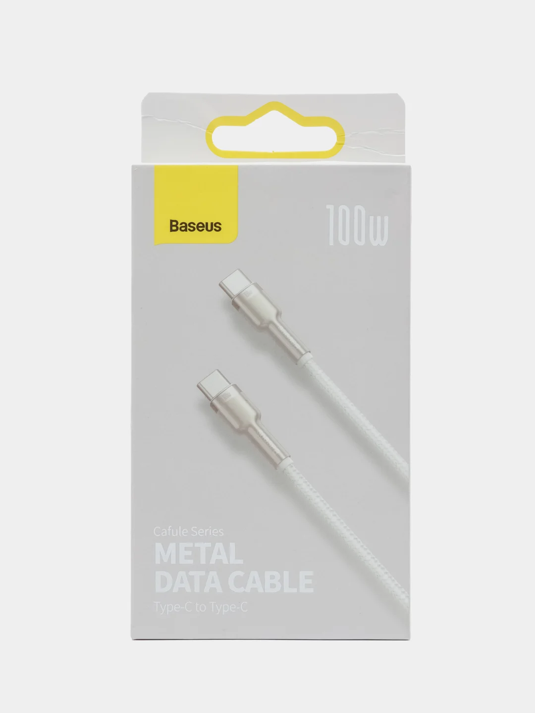 Белый кабель Baseus Type-C to Type-C, 5A, 100W /Самсунг/Хонор/Xiaomi/Андроид/Redmi CATJK-C