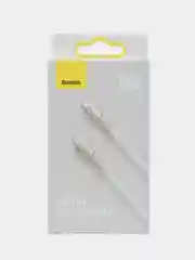 Белый кабель Baseus Type-C to Type-C, 5A, 100W /Самсунг/Хонор/Xiaomi/Андроид/Redmi CATJK-C