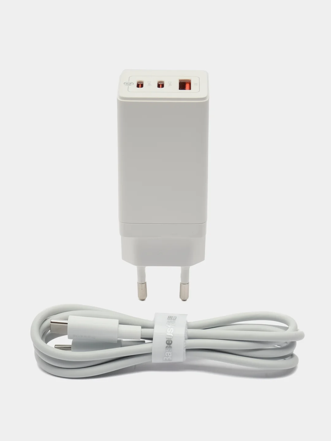 Белый сетевое зарядное устройство Baseus CCGP120202, 65W, Gan5