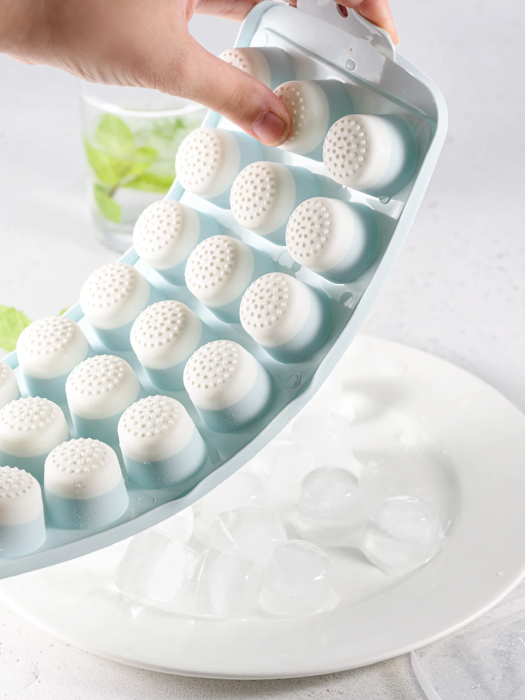 Форма для льда Shiny Kitchen, силиконовая с крышкой