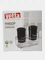 Серебряный набор солонок для специй с подставкой, 2 предмета: солонка и перечница
