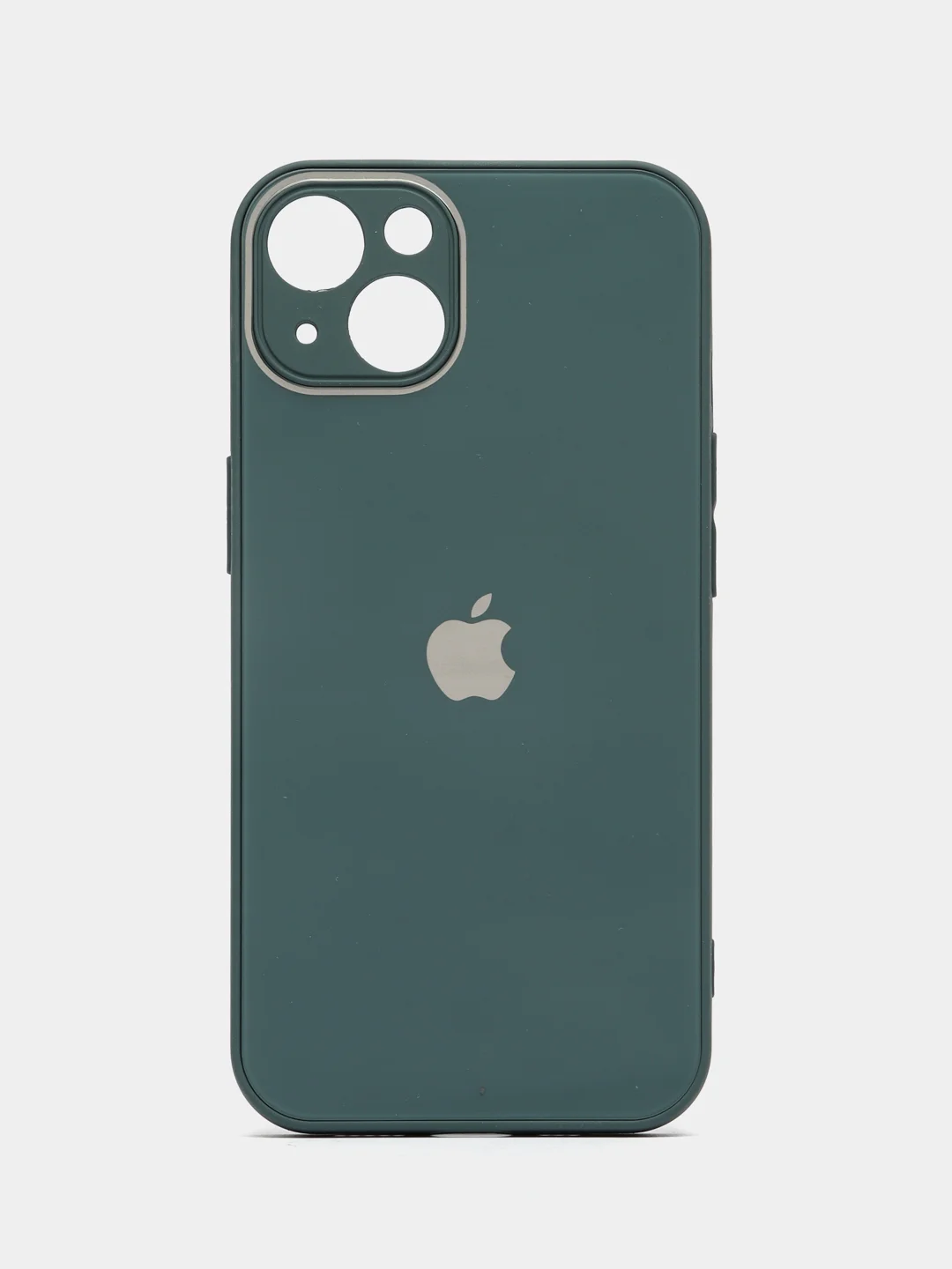 Белый чехол для iPhone 13, со стеклянной панелью и защитой камеры