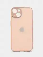 Кремовый чехол для iPhone 13, со стеклянной панелью и защитой камеры