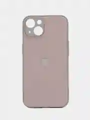 Бежевый меланж чехол на iPhone 13, со стеклянной панелью и защитой камеры