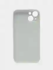 Белый чехол на iPhone 13, со стеклянной панелью и защитой камеры
