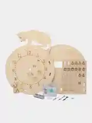 Конструктор деревянный часы "Кошки - мышки" с часовым механизмом на батарейке