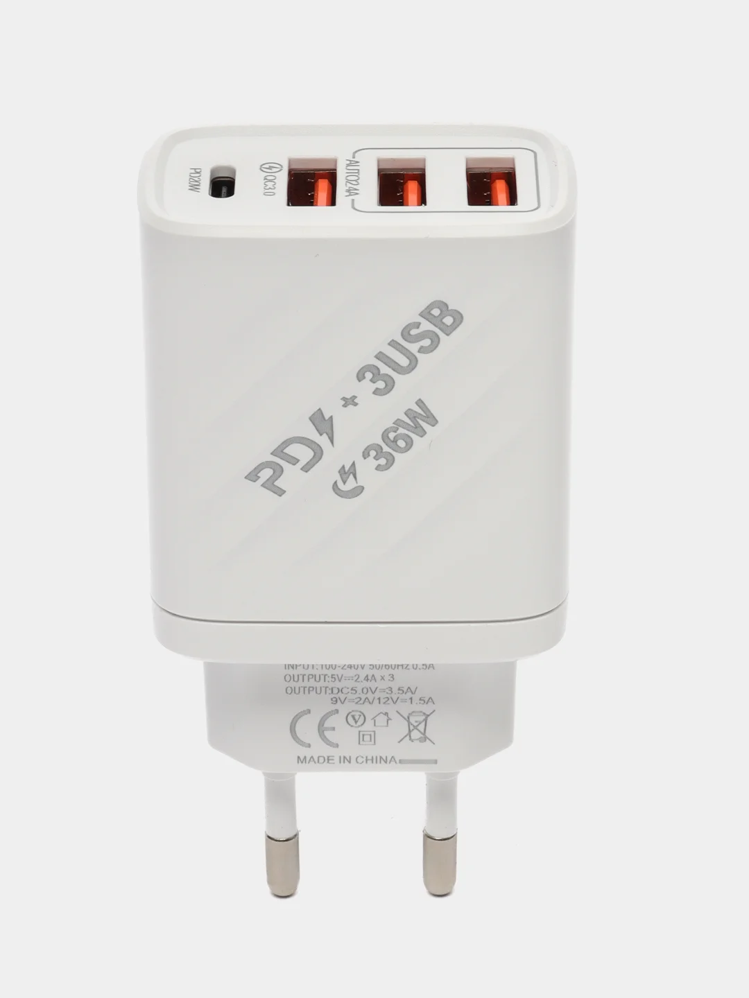 Быстрая Зарядка для iPhone, USB-C, TYPE-C(20W / 3.1A) Сетевой блок питания Адаптер айфона