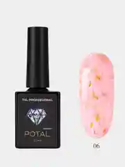 Розовый гель-лак с поталью TNL potal, 10 мл