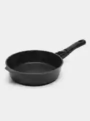 Сковорода глубокая с широким дном Kukmara, прочное покрытие Granit Black, съемная ручка