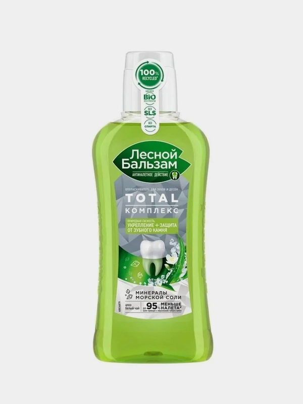 Ополаскиватель для полости рта Лесной бальзам TOTAL комплекс "Природная свежесть", 400 мл