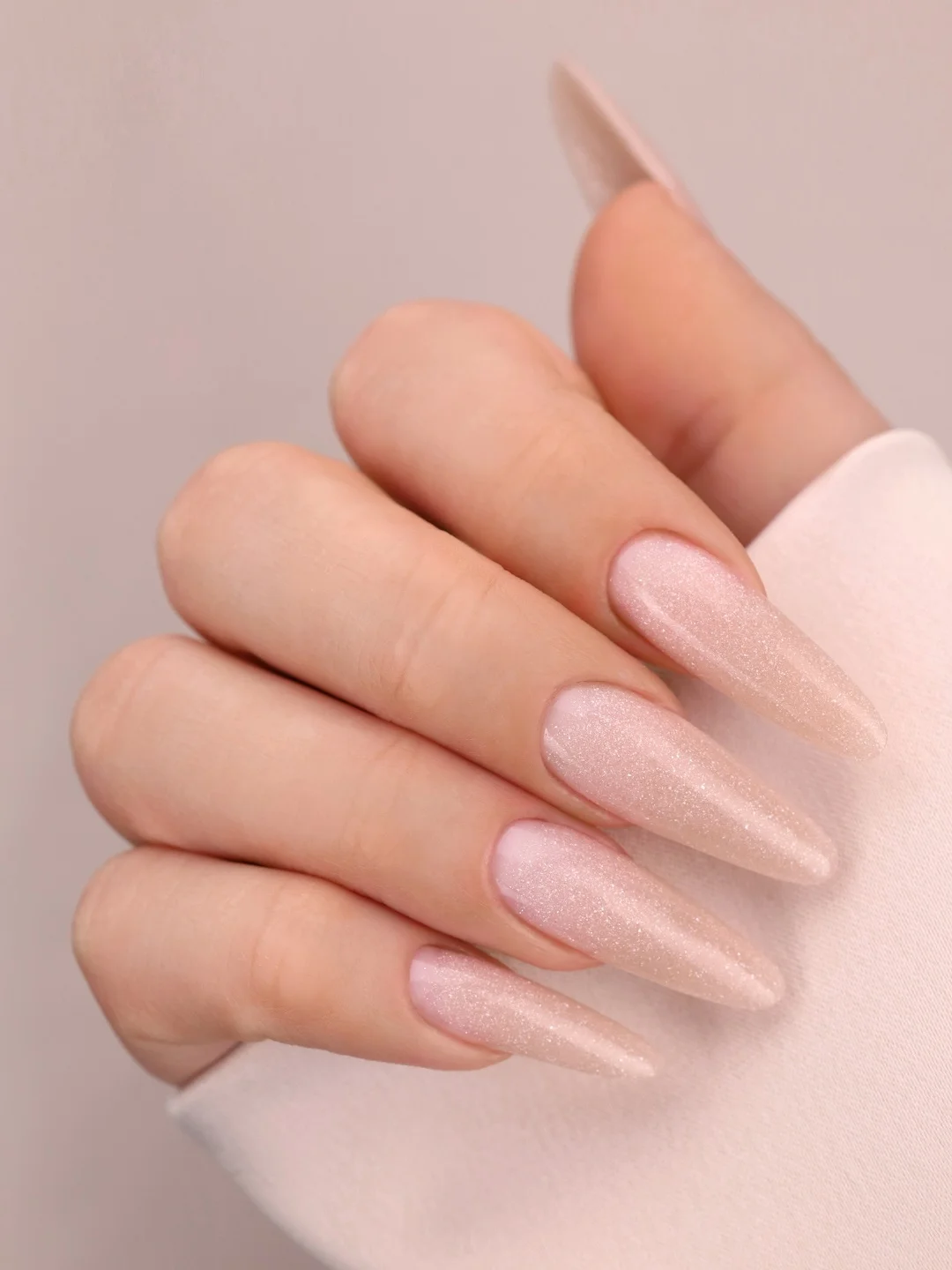 Пудровый акрил-гель (Acryl gel) полигель FOXY EXPERT для наращивания ногтей с шиммером