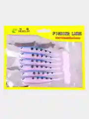 Фиолетовый набор мягких силиконовых рыболовных приманок. 9 см, 4 гр, 6 шт. Виброхвост