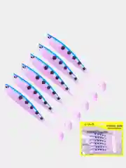 Фиолетовый набор мягких силиконовых рыболовных приманок. 9 см, 4 гр, 6 шт. Виброхвост