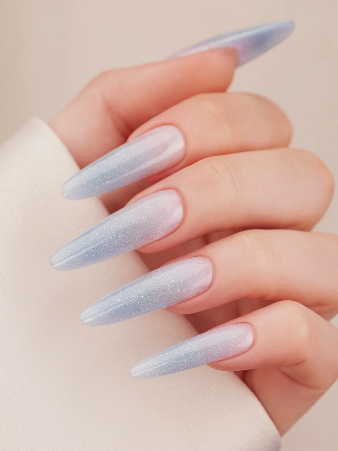 Ледяной акрил-гель (Acryl gel) полигель FOXY EXPERT для наращивания ногтей с шиммером