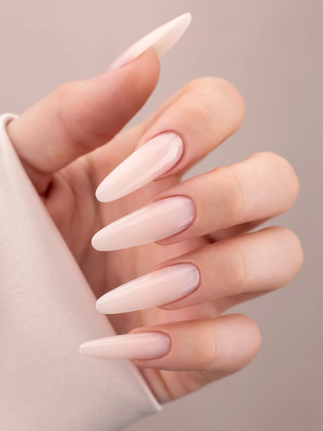 Конфетный акрил-гель (Acryl gel) полигель FOXY EXPERT для наращивания ногтей с шиммером