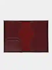Бордовый обложка на паспорт, гладкая натуральная кожа