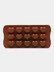 Форма силиконовая для шоколада 10 и 15 ячеек, конфет,льда, мармелада Сердечки