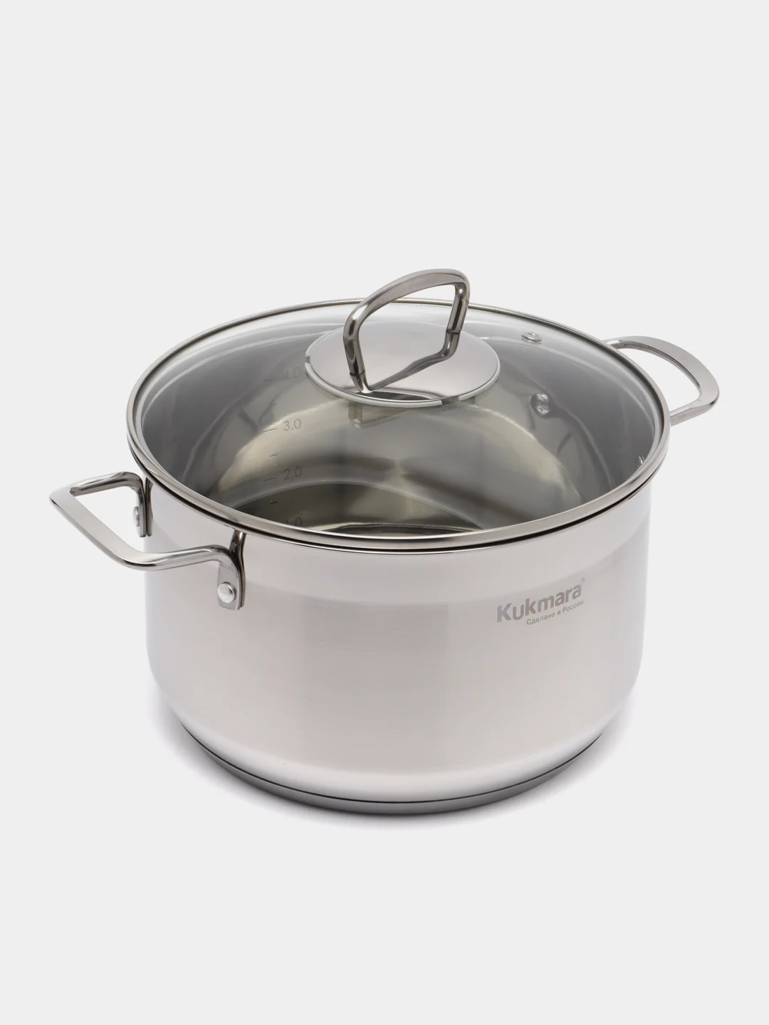 Кастрюля Kukmara 3,5л 4,5л ORION из нержавеющей стали, для всех типов плит, 1-6 л