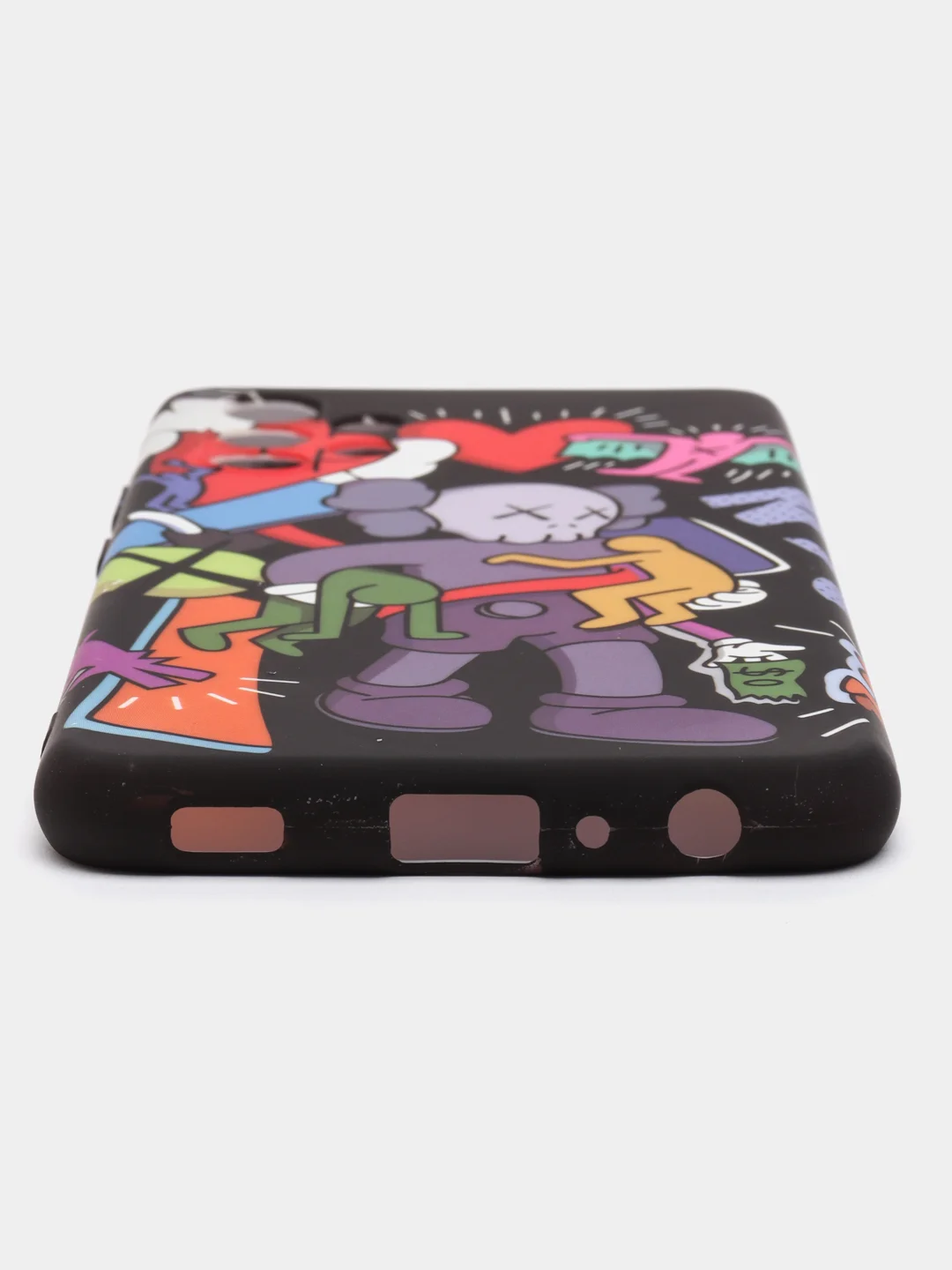 Розовый силиконовый чехол с собакой KAWS на Samsung Galaxy A32