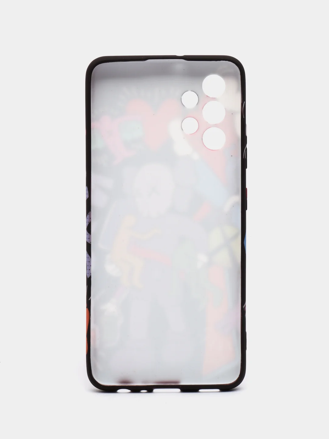Розовый силиконовый чехол с собакой KAWS на Samsung Galaxy A32