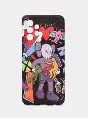Черный силиконовый чехол с собакой KAWS на Samsung Galaxy A32